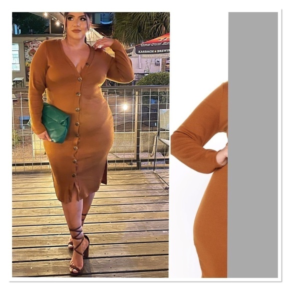 FASHION Nova Rust Sweater Dress. Size S, M, L, 1X, 2X, 3X - Picture 4 of 4